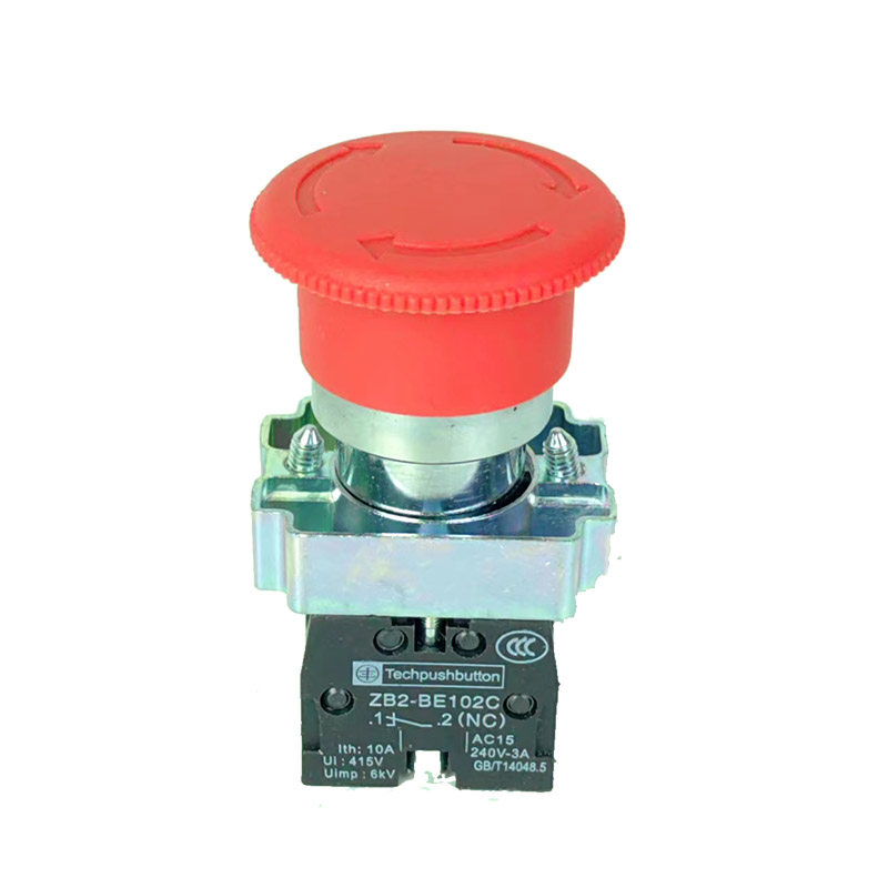 急停开关螺杆空压机 红色按钮按压紧急关闭旋转开启维 修配件大全