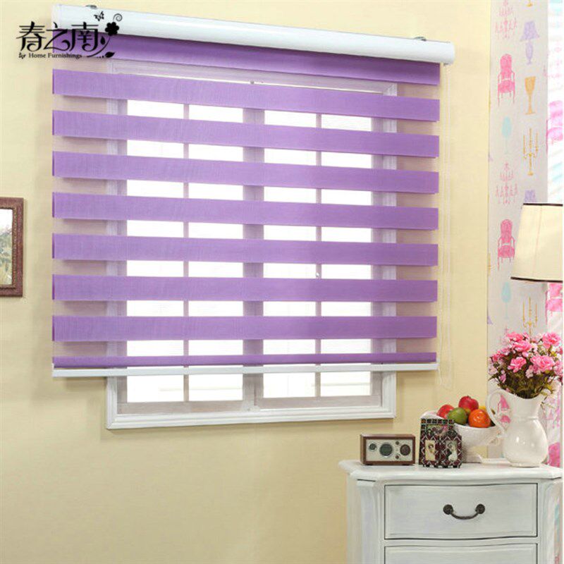 卷帘窗帘韩式柔纱帘定制遮光成品客厅卧室卫生间厨房百叶窗帘