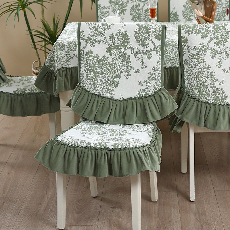 新款椅子套罩布艺四季通用家用餐桌餐椅一体式椅垫套装凳子椅套
