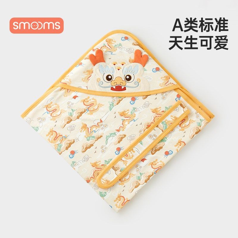 思萌龙年生肖包被初生婴儿春夏包单新生豆豆抱被纯棉产房包单盖毯,婴童用品,婴童抱被/抱毯,淘宝优惠券,粉丝福利购,淘宝优惠卷
