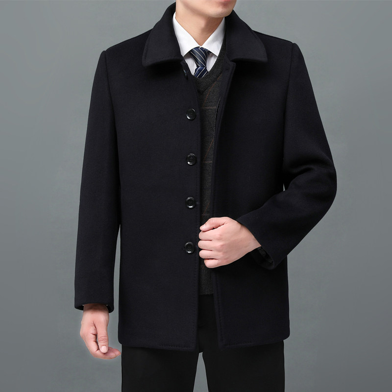 羊毛外套冬季呢子风衣男士大衣加绒加厚爸爸装中老年长版外套,男装,毛呢大衣,淘宝优惠券,粉丝福利购,淘宝优惠卷