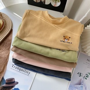 儿童奥粒绒睡衣套装秋冬款摇粒绒男童女童家居服加绒加厚宝宝睡裤