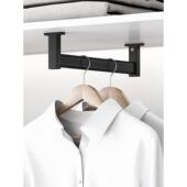 .吊装 挂衣杆U型竖向衣通悬挂吊座 浅衣柜杆窄吊柜纵向吊杆柜子顶装