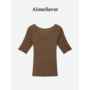 圆领无痕透气顺滑T恤K031 SAVOR ALONE