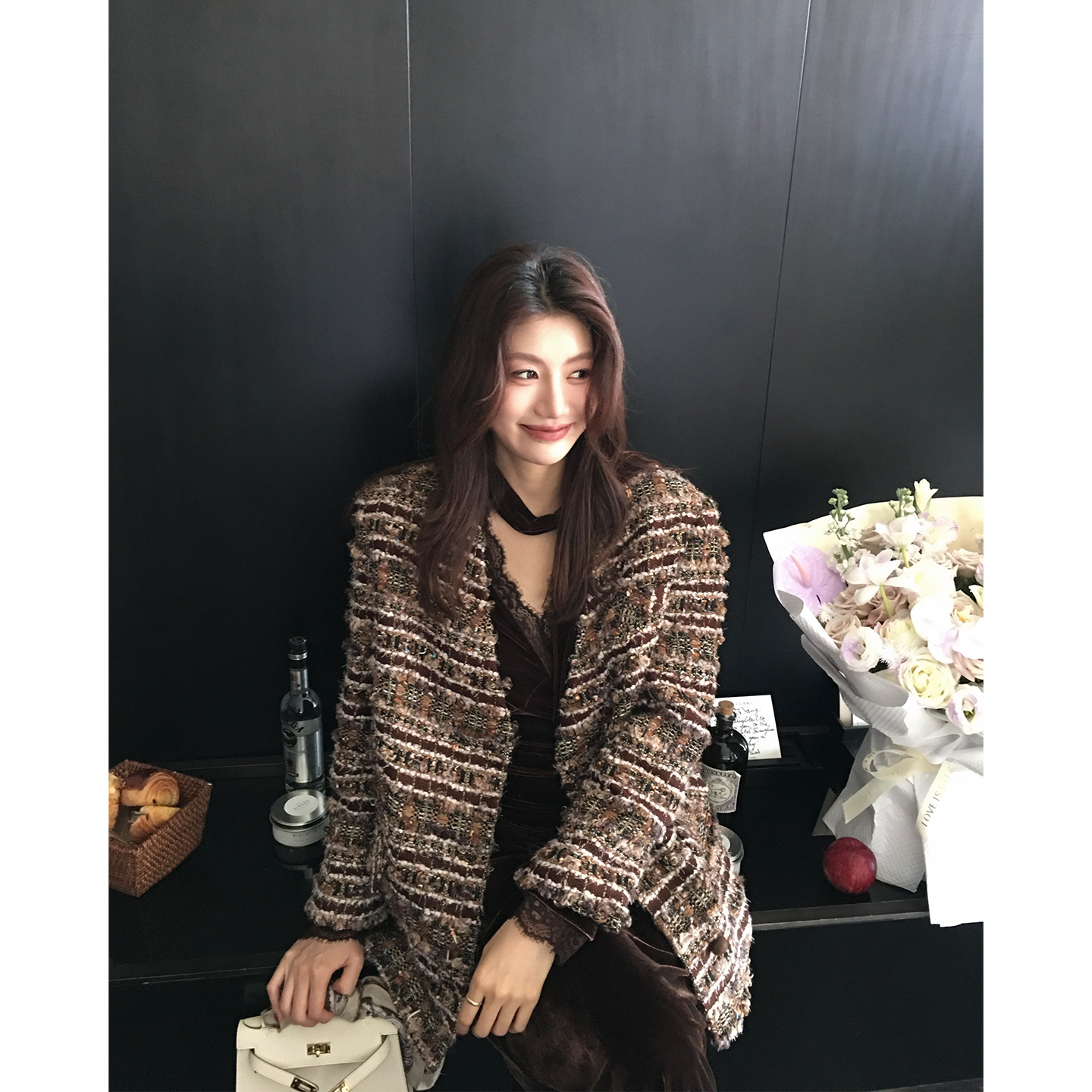 Alone Savor龙喜儿 秋冬小香风羊毛短外套粗花编织女士上衣W533