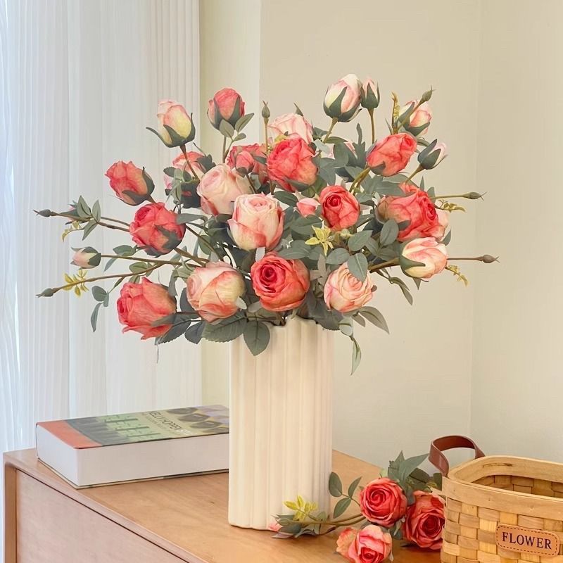 北欧奶油风陶瓷花瓶摆件高级感创意家居客厅干花插花电视柜装饰品,家居饰品,花瓶,淘宝优惠券,粉丝福利购,淘宝优惠卷