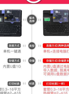 赛恩瑞德线号机 T800 PVC套管 打号机 打码机 线号机 T900 套号机