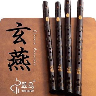 翠鸟 玄燕系列中式竖笛 专业竖吹竹笛 国风民族乐器 龙年纪念品