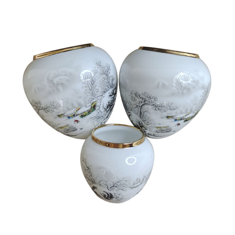 景德镇画眉鸟食罐鸟碗鸟食杯金口雪景大号中号广笼川笼鸟用具