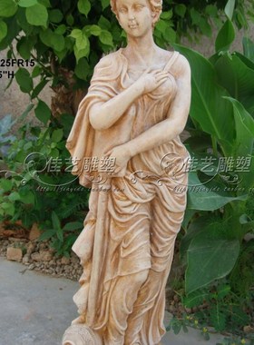 欧式人物玻璃钢工艺品落地摆件摆设家居装饰品抱扛罐小美女取水神