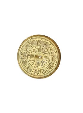 黄铜小铜镜十二生肖八卦镜四季平安结婚用压腰怀镜 厂家