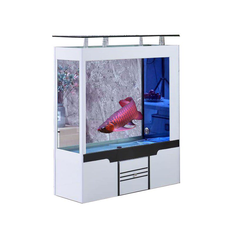 底过滤生态鱼缸客厅方形鱼缸屏风隔断玻璃水族箱免换水大型鱼缸
