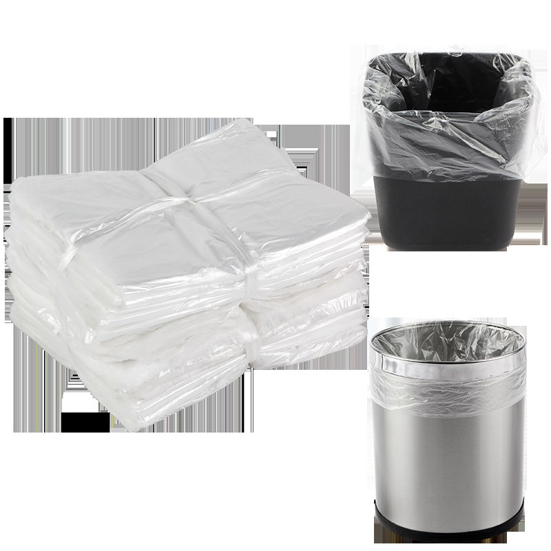 宾馆酒店客房用品一次性白色平口加厚小垃圾袋45*45*50黑色小号