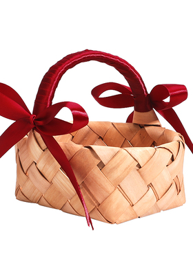 早生贵子小篮子结婚订婚创意摆件乾果盘收纳篮装饰婚庆用品大全