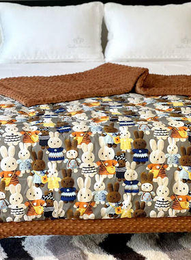 正面纯棉反面豆豆绒被四季暖气房可水洗大豆蛋白15床上春秋被单人