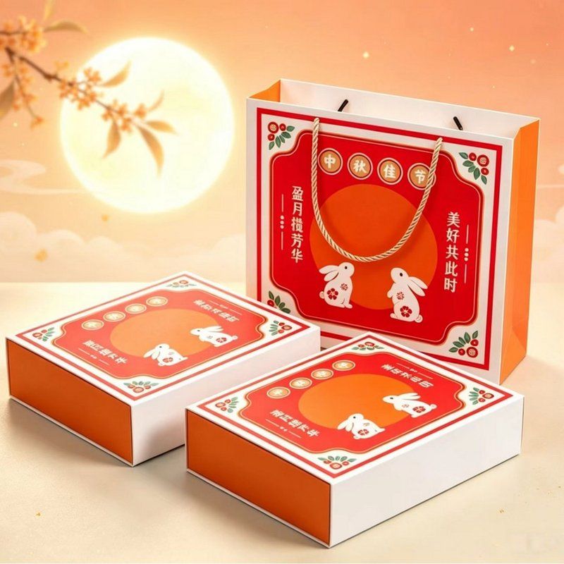 中秋*团圆大饼经典荞三香大饼伍仁大饼组合礼盒装到手1200克