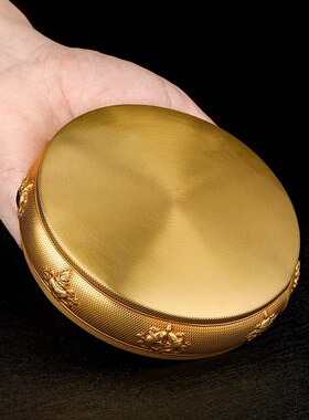 喇荣学院加厚八吉祥纯铜曼扎盘曼茶盘供修盘12cm中号藏族特色供具