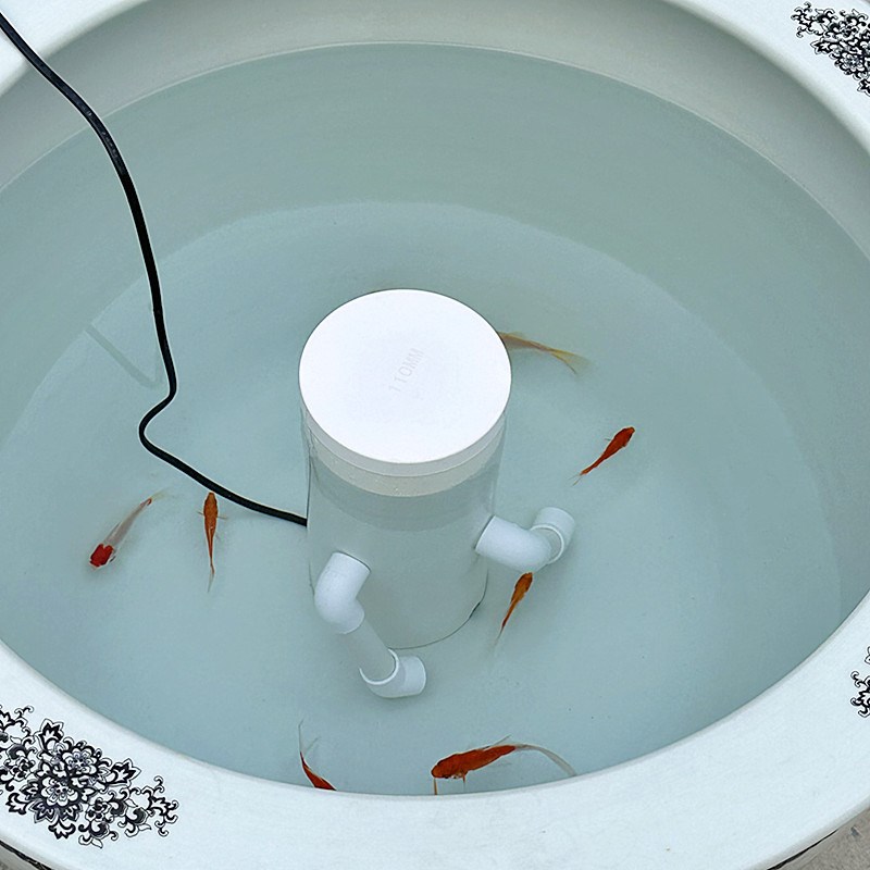 低水位过滤器鱼龟混养水族箱外置净水循环系统增氧泵三合一吸便器