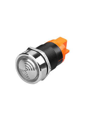 蓝波金属闪光蜂鸣器异常声光报警LED灯红色12V24V220V不锈钢22mm