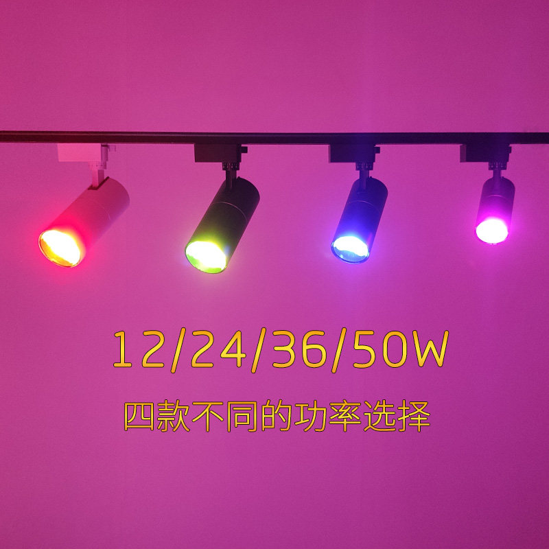 led七彩射灯轨道灯自动变色遥控彩色变光酒吧健身房舞蹈室ktv背景,家装灯饰光源,明装射灯,淘宝优惠券,粉丝福利购,淘宝优惠卷