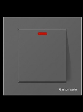 86型单开关灰色大功率双刀双断总开关20A曲架热水器空调开关面板