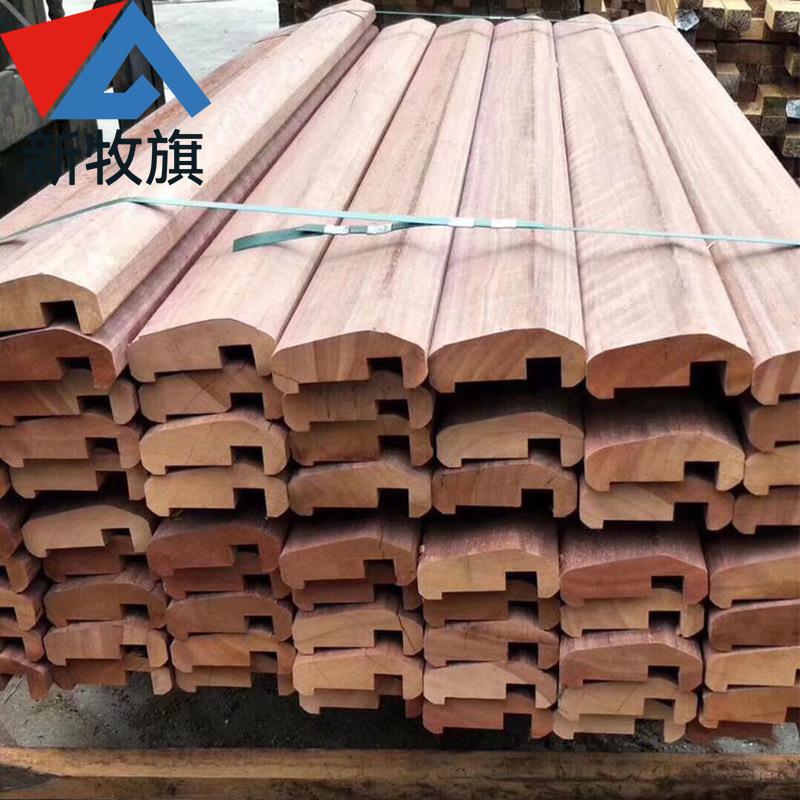 厂家供应户外菠萝格扶手柳桉木扶手花园木栈道桥梁多种槽型可定