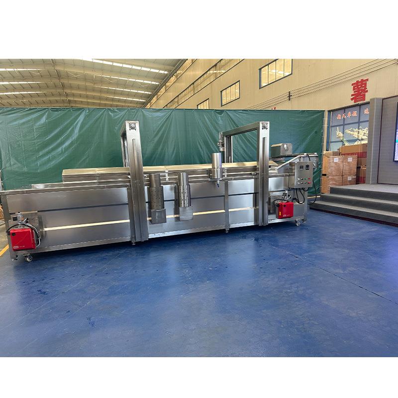 自动鱼豆腐油炸设备锅巴薯片连续网带式油炸机休闲食品加工设备