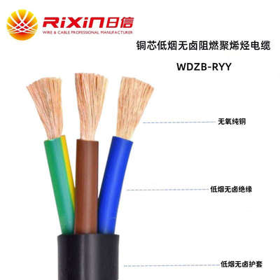 低烟无卤阻燃B级聚烯烃电缆WDZBRYY325国标铜芯控制电源电缆