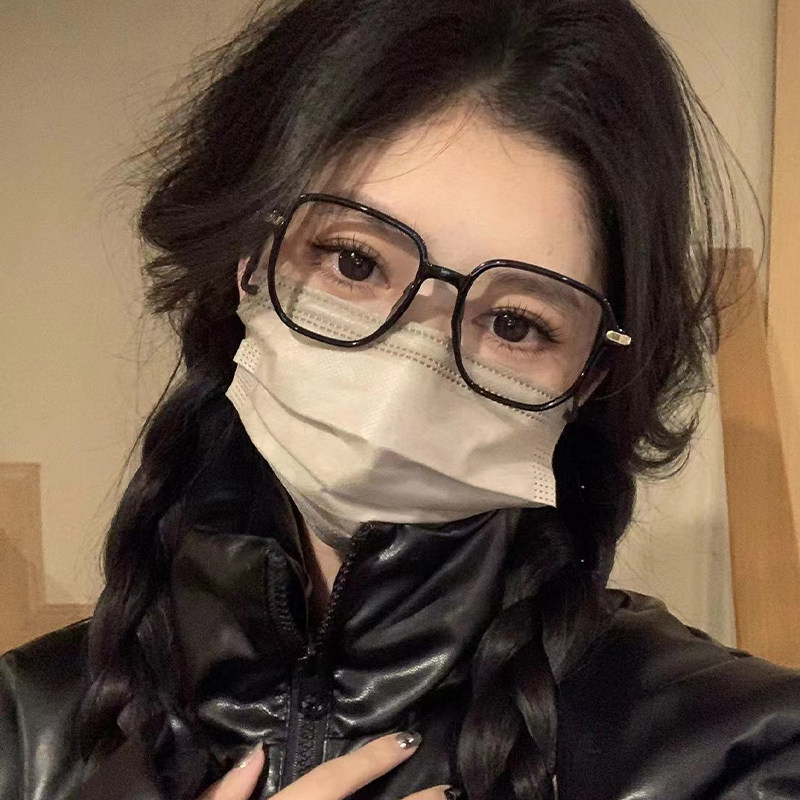 超轻黑框眼镜女近视可p配度数素颜神器大方框显脸小眼睛镜架韩版