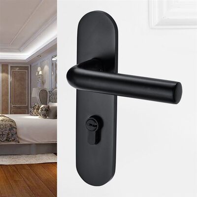 门锁把手黑色静j音门锁卧室卫生间门锁办公室对开门锁质量好