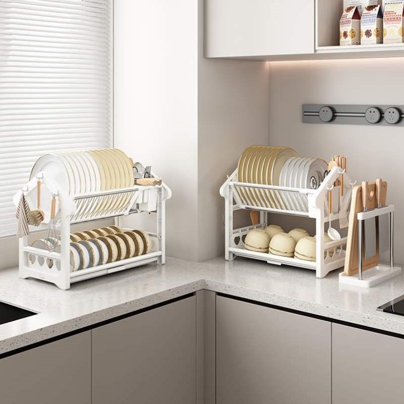 架家用多功能碗砧板收纳架碗沥水晾架碗盘刀架P台面架筷篓厨房碗