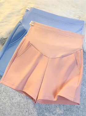 孕妇短裤夏季宽松女百搭睡裤糖果色休G闲家居裤外穿运动阔腿打底