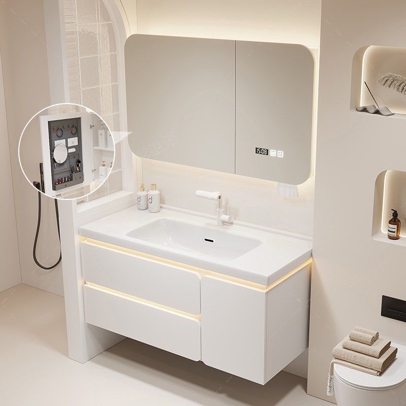 实木浴室柜陶瓷一体盆洗手台洗脸盆柜组合洗漱台卫浴柜卫生间收纳,家装主材,浴室柜组合,淘宝优惠券,粉丝福利购,淘宝优惠卷