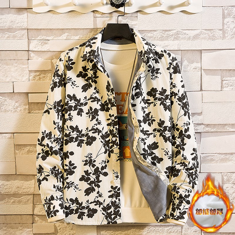 冬季潮流帅气衬衫12岁男孩13中学生15青少年P大童纯棉加绒加厚衬