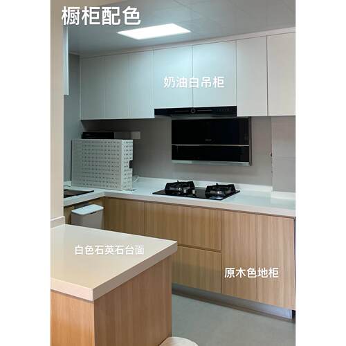 深圳市整体厨房橱柜定制不锈钢石英石台面晶钢门橱柜门改造