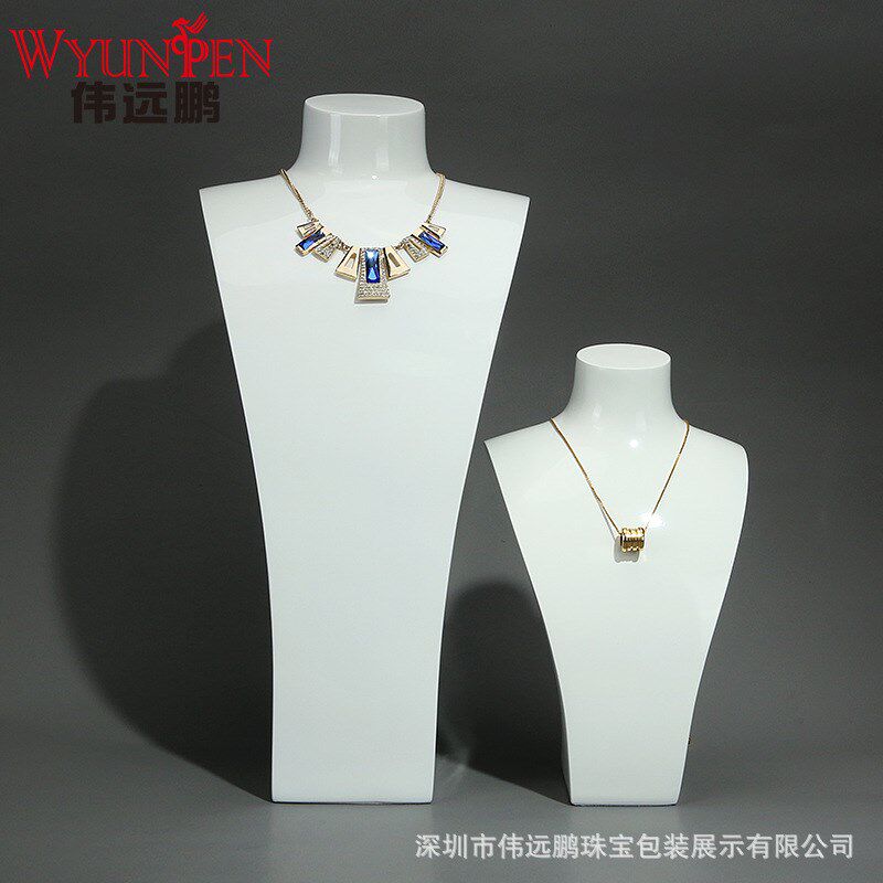 项链展示架白色烤漆人像展示架脖子模特首饰架橱窗珠宝道具现货