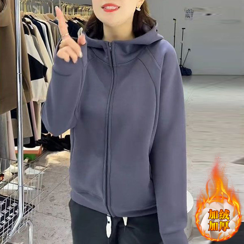 中老年妈妈女装2024秋冬季新款女士卫衣开衫拉链外套爆款加绒加厚