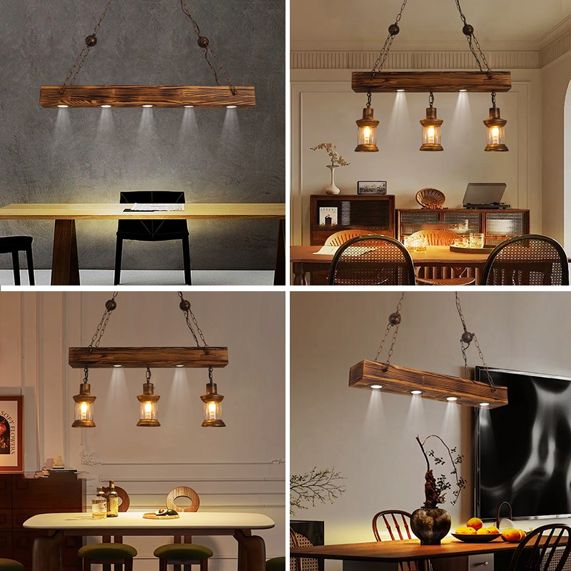 复古工业风餐厅咖啡店吊灯创意美式餐桌茶室收银台灯酒馆吧台射灯