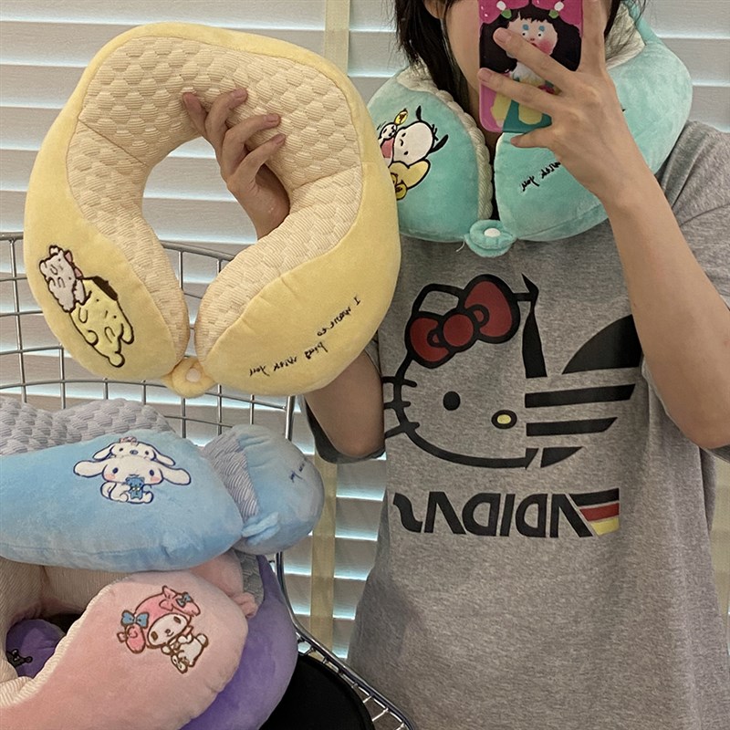 可爱动漫Ue型枕家用宿舍护脖枕靠枕旅行车载护颈枕办公室午睡便携