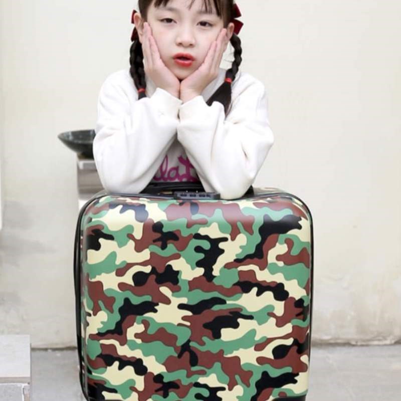 静音20万向轮短期行p李箱出行迷彩训练夏令营寸旅行箱儿童拉杆箱