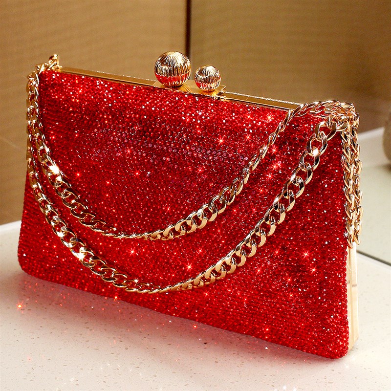 镶钻手拿包女新款潮宴会手包z女士时尚气质斜挎包女小包新娘包