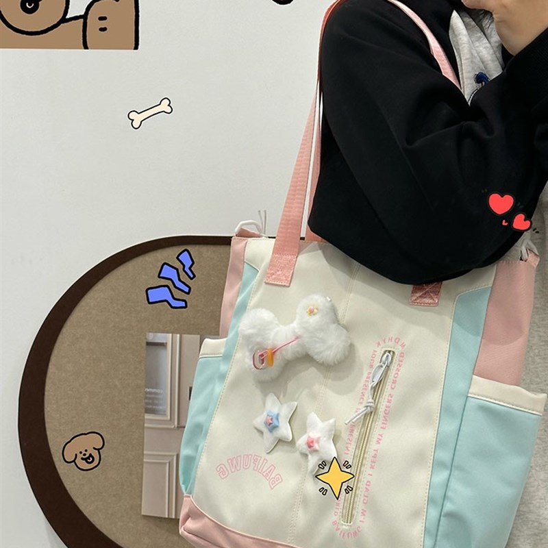 单肩包女大学生上课设计感小众斜挎包学院风补课S袋少年感早八托