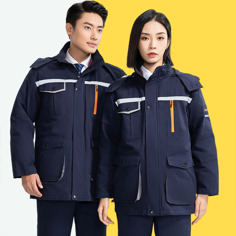 冬季工作服棉衣男j加厚工程车间防寒棉服油田冷库铁路冬装劳保棉