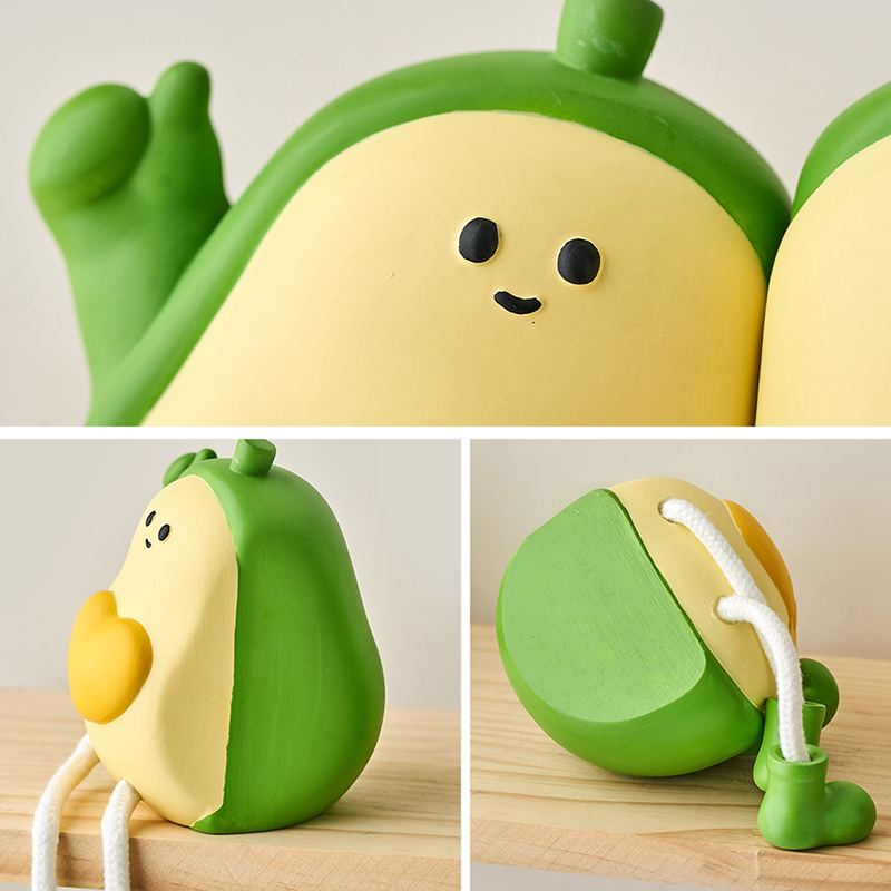 创意可爱情侣吊脚娃娃p摆件客厅家居装饰卡通电视柜置物架桌面玩