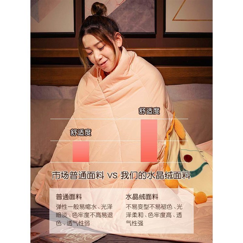 抱枕被子两用h午休加厚汽车折叠车用枕头办公室午睡毯子二合一靠