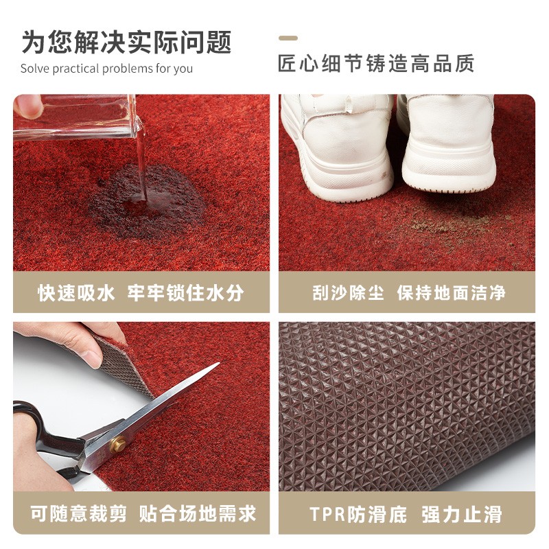 入户门地垫出入平安进门防滑地毯门厅踩脚垫家用门口耐脏除尘垫子