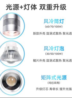 贵翔多肉补光灯家用上色全光谱防徒长LED仿太阳光植物生长风冷灯