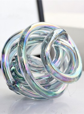 每周一三五10点上新/北欧简约彩色玻璃麻团摆件家居桌面装饰H4-4