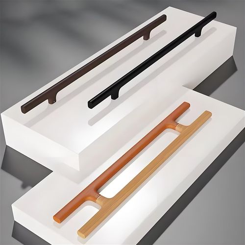 玻璃门实木拉手把手定制刻字原木大门拉手中式门把手商铺拉门手柄