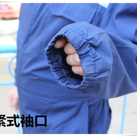 连体汽修纯棉员季劳保连体工作套装女夏服长袖工装工作服男服薄船